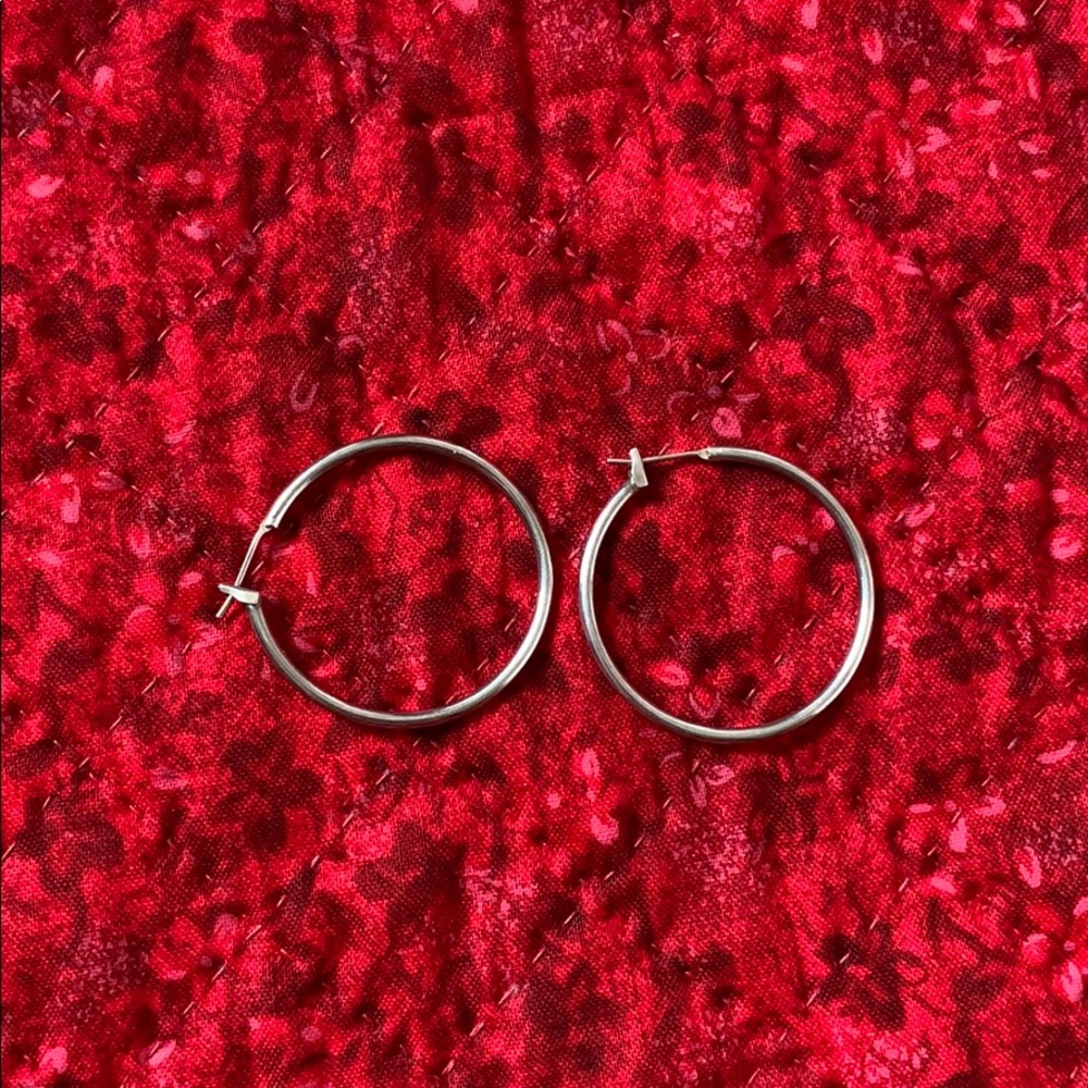 Silver Hoops